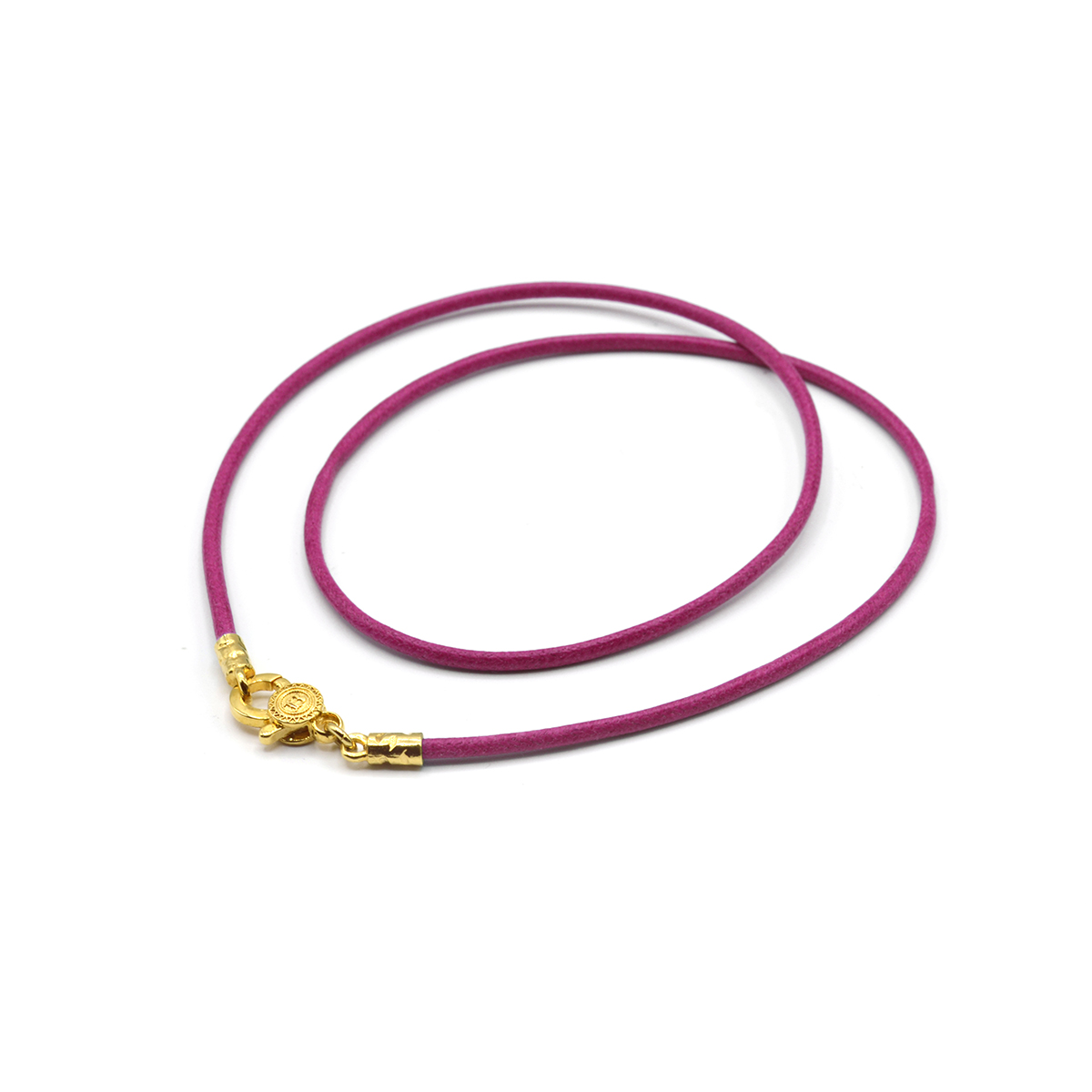 Collana Cordino FUCSIA-e Leather Lanyard Necklace - Image 1